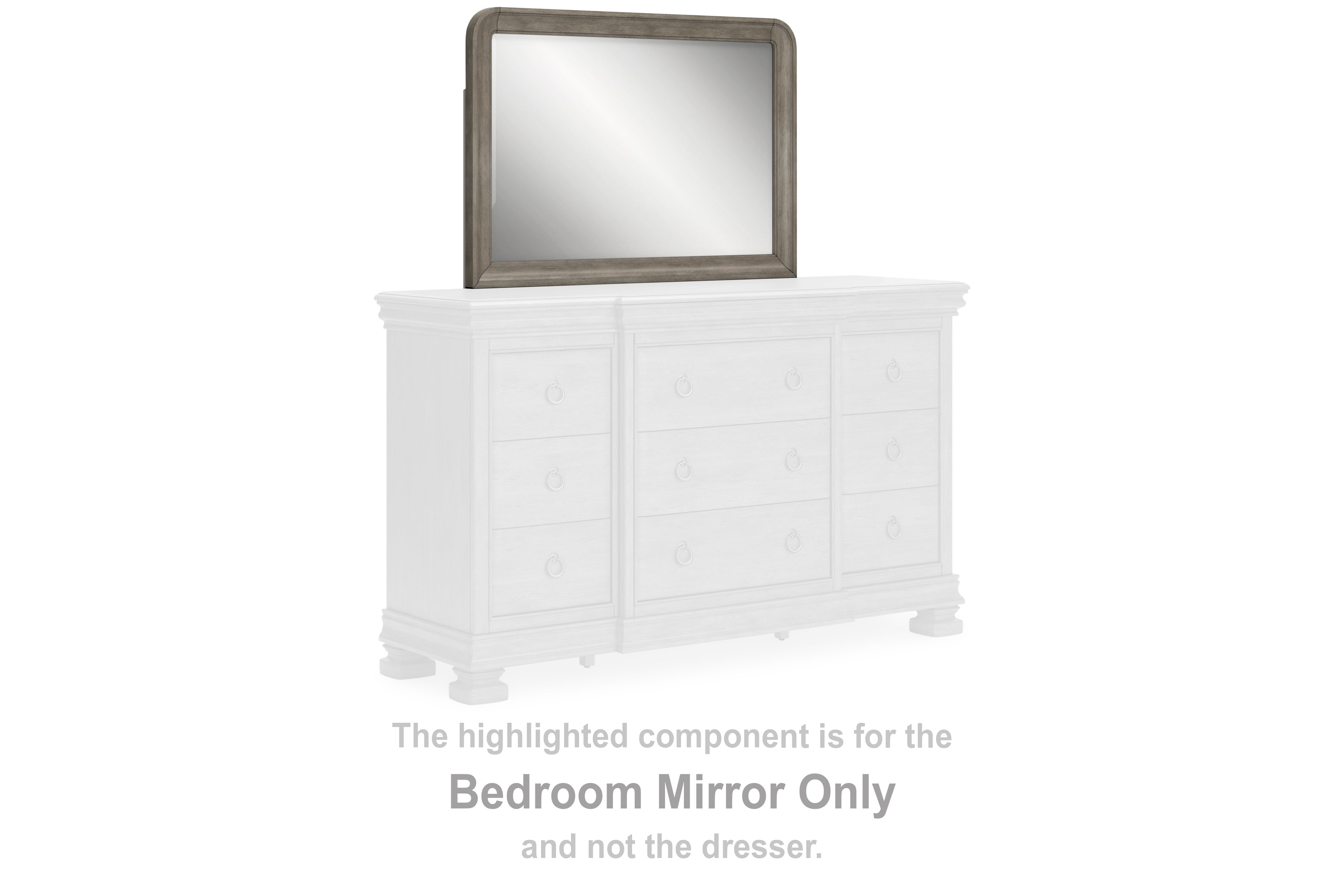 Diamond Furniture - Ashley Furniture - Lexorne Bedroom - Bedroom Mirror / Gray - B924-36