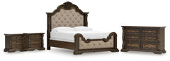 Diamond Furniture - Ashley Furniture - Maylee King Upholstered Bed, Dresser and 2 Nightstands - King Upholstered Bed, Dresser and 2 Nightstands - B947B14