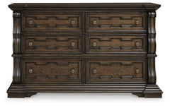Maylee King Upholstered Panel Bed and Dresser