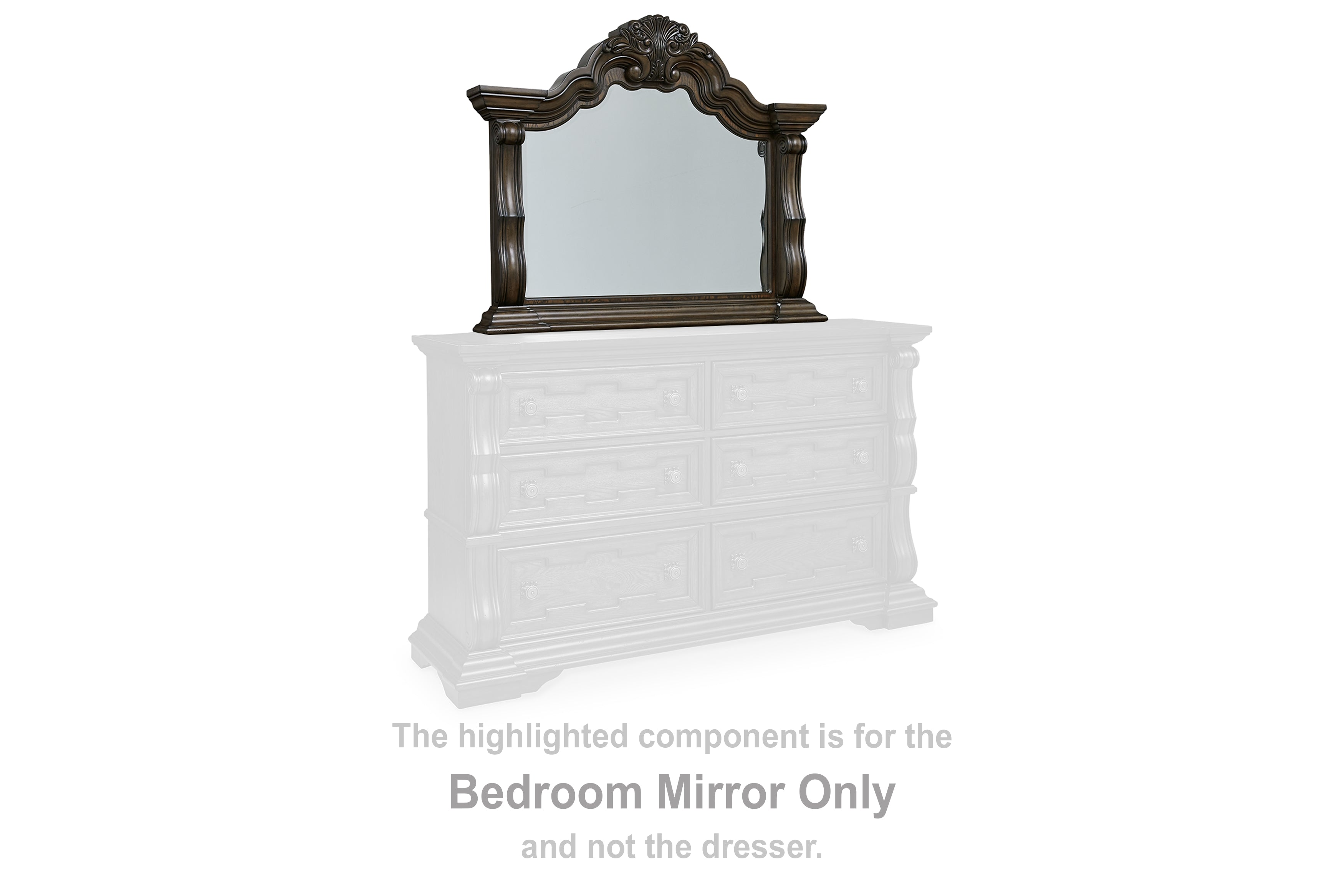 Diamond Furniture - Ashley Furniture - Maylee Bedroom - Bedroom Mirror / Dark Brown - B947-36