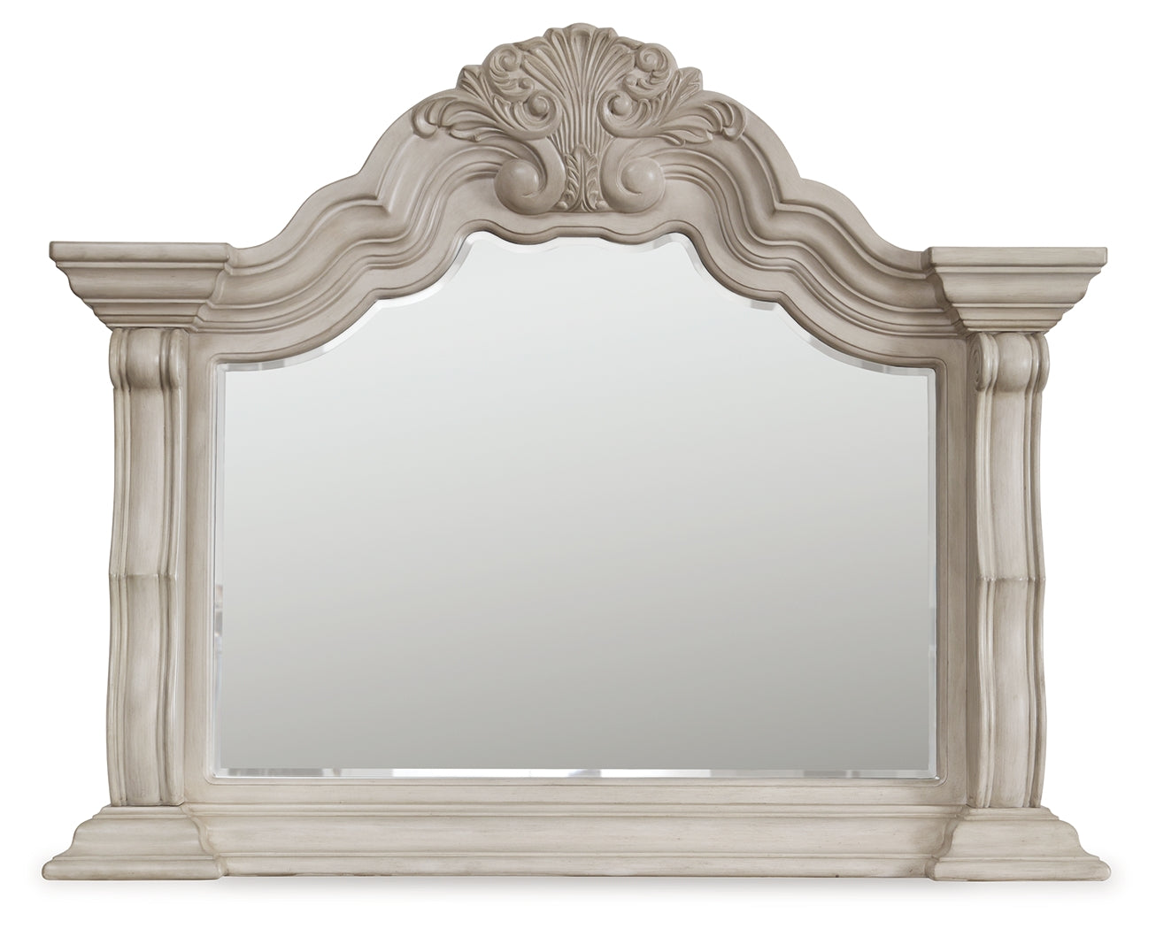 Diamond Furniture - Ashley Furniture - Bruchandi Mirror - Bedroom Mirror / Antique White - PCB948-36