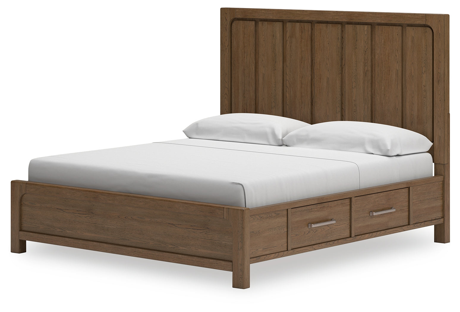 Cabalynn King Panel Bed with Storage, Dresser and Mirror