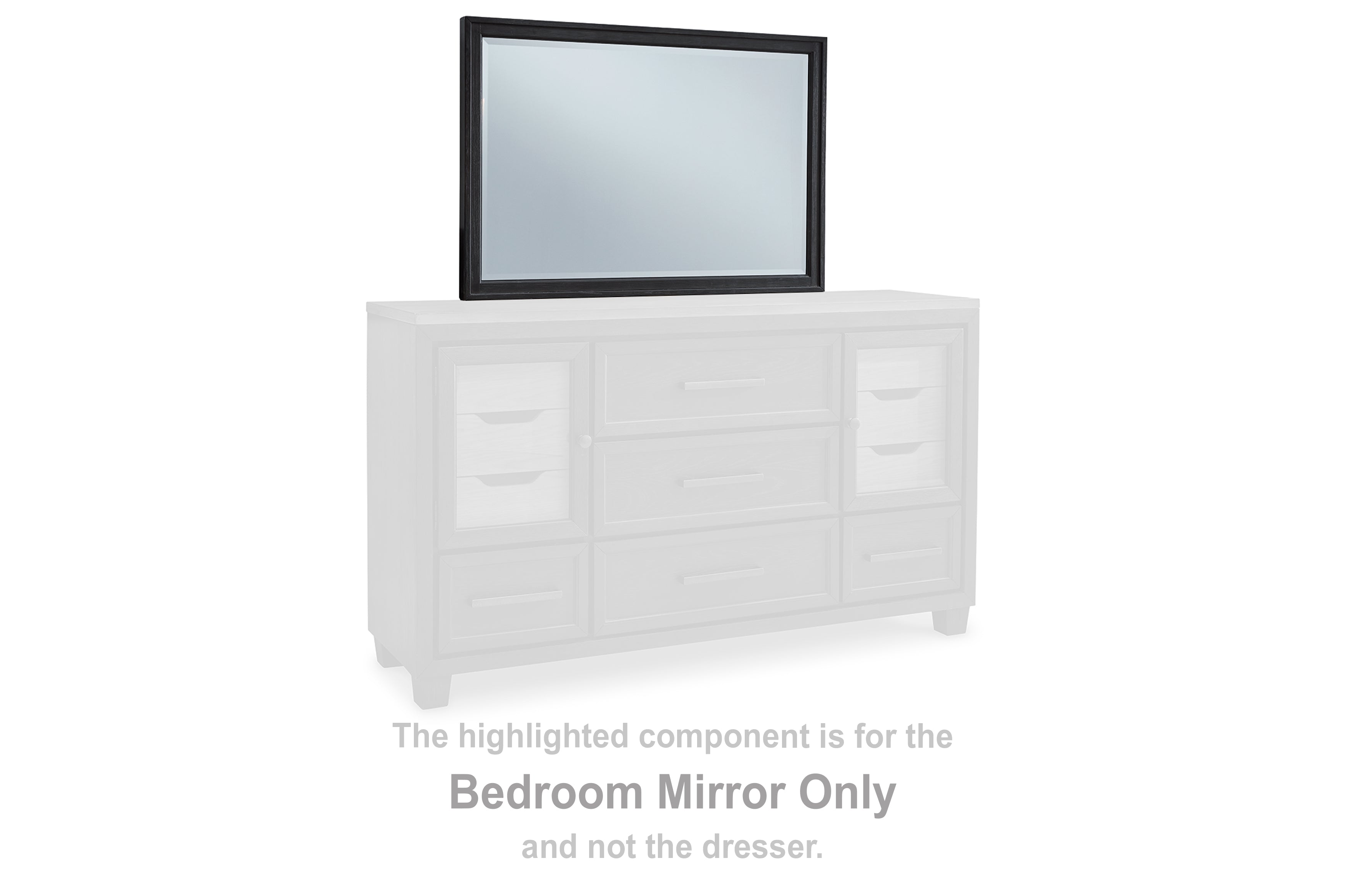 Diamond Furniture - Ashley Furniture - Foyland Bedroom - Bedroom Mirror / Black - B989-36