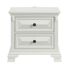 2-Drawer Nightstand with USB in Antique White