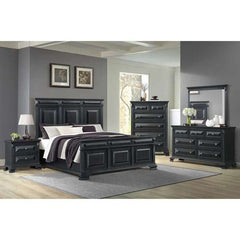 Queen Panel Bed in Black
