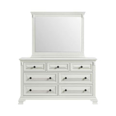 Dresser and Mirror Set in Antique White
