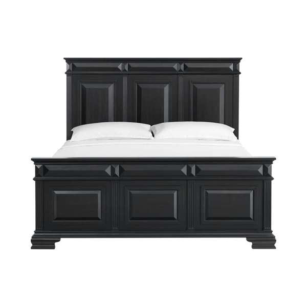 King Panel Bed in Black