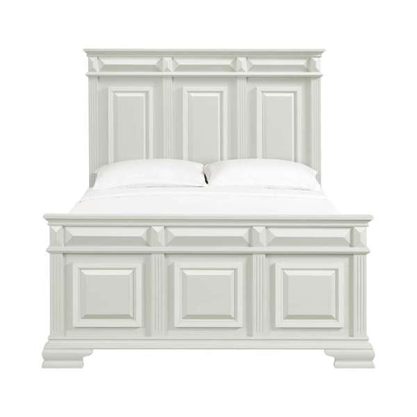 Queen Panel Bed in Antique White