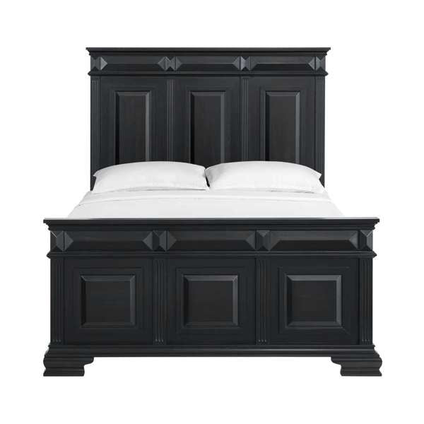 Queen Panel Bed in Black