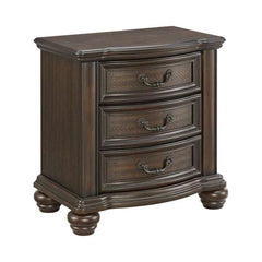 2-Drawer Nightstand with USB in Mahogany