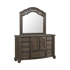 Dresser and Mirror Set in Mahogany