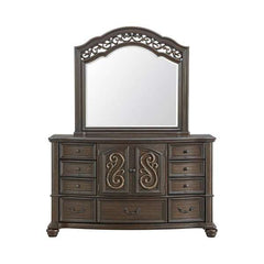 Dresser and Mirror Set in Mahogany