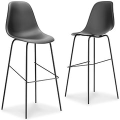 Diamond Furniture - Ashley Furniture - Forestead Dining Room - Bar Height Bar Stool (Set of 2) / Black - D130-130X2