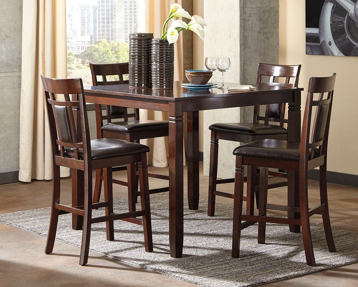 Diamond Furniture - Ashley Furniture - Bennox Counter Height Dining Table and Bar Stools (Set of 5) - DRM Counter Table Set (5/CN) - D384-223