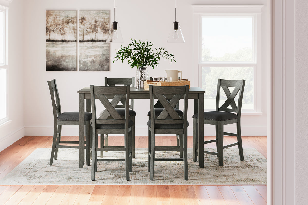 Diamond Furniture - Ashley Furniture - Caitbrook Counter Height Dining Table and Bar Stools (Set of 7) - RECT DRM Counter TBL Set(7/CN) - D388-423