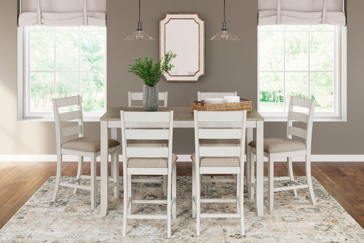 Diamond Furniture - Ashley Furniture - Skempton Counter Height Dining Table and Bar Stools (Set of 7) - RECT DRM Counter TBL Set(7/CN) - D394-423