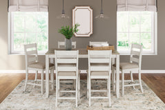 Diamond Furniture - Ashley Furniture - Skempton Counter Height Dining Table and Bar Stools (Set of 7) - RECT DRM Counter TBL Set(7/CN) - D394-423