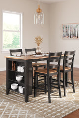 Diamond Furniture - Ashley Furniture - Gesthaven Counter Height Dining Table and 4 Barstools - Counter Height Dining Table and 4 Barstools - D396D2