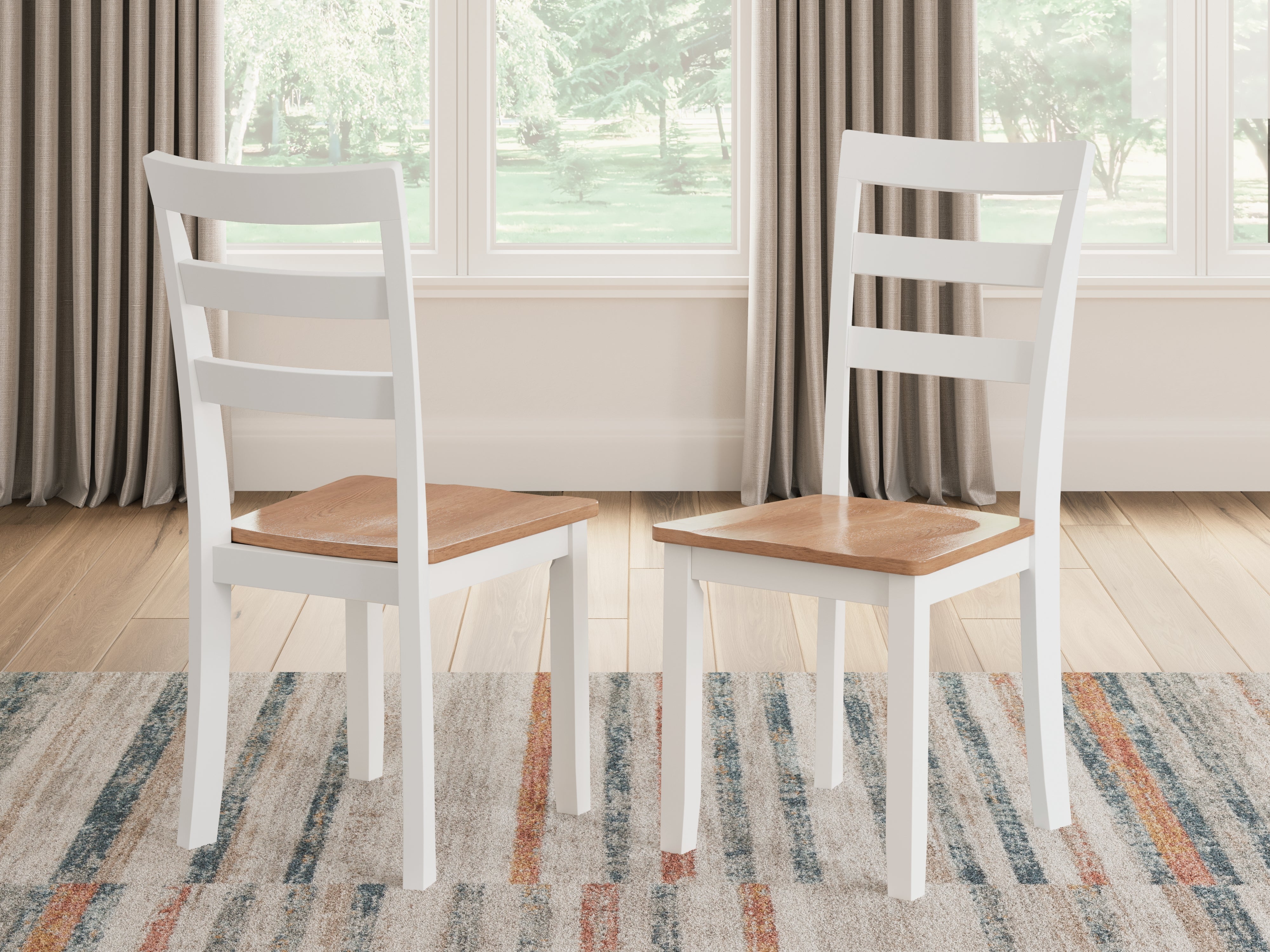 Diamond Furniture - Ashley Furniture - Gesthaven Dining Room - Dining Chair (Set of 2) / Natural/White - D398-01X2