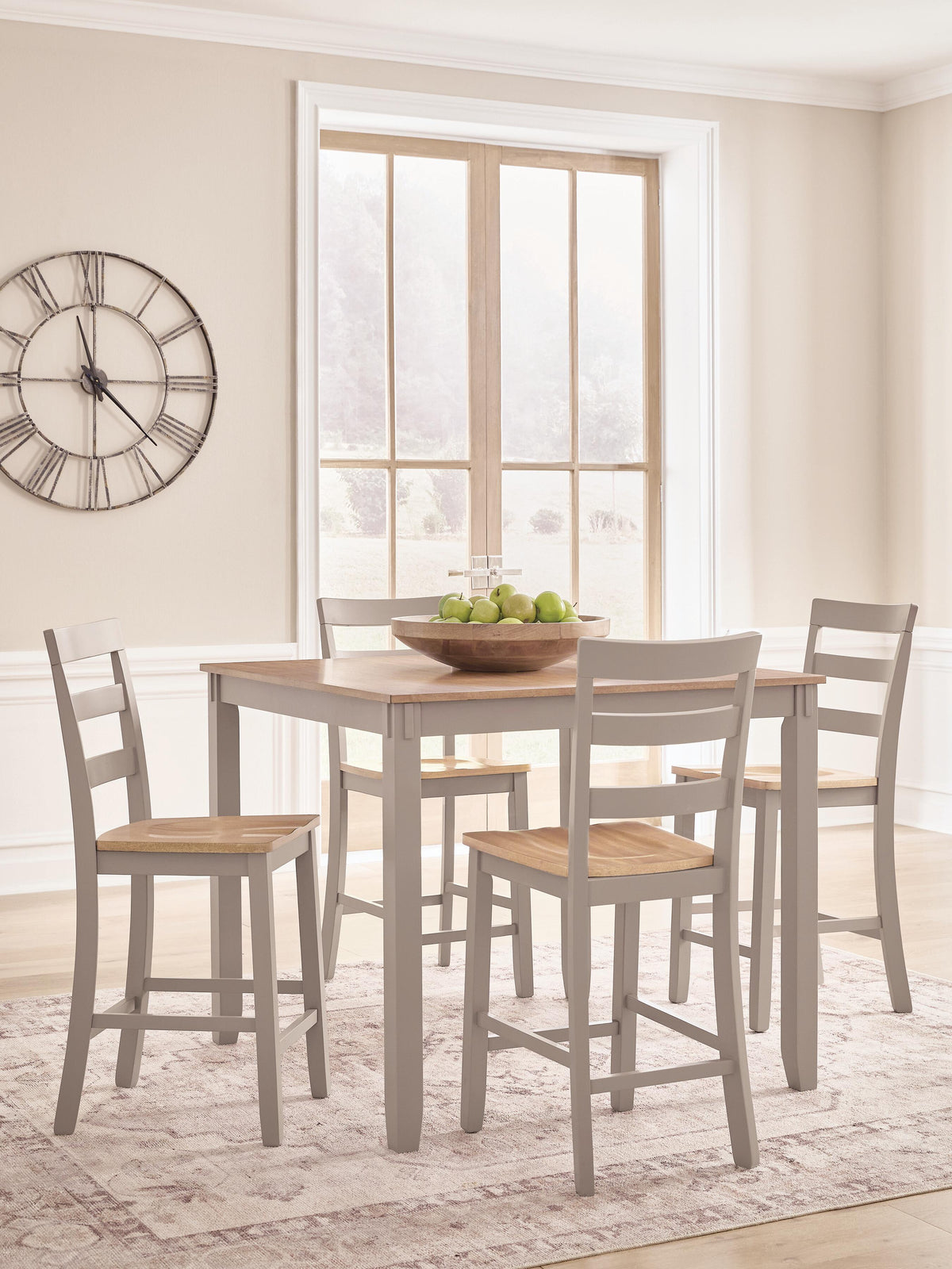 Diamond Furniture - Ashley Furniture - Harperfeld Counter Height Dining Table and 4 Counter Stools - DRM Counter Table Set (5/CN) - PCD403-223