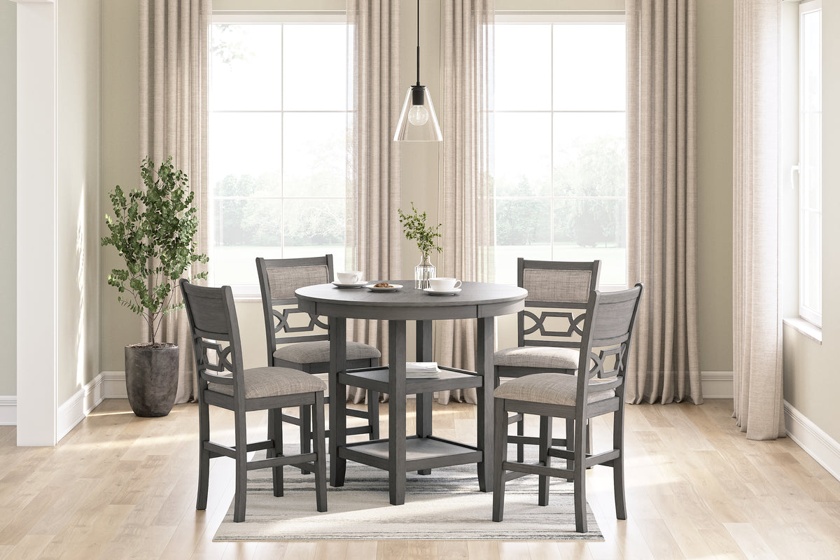 Diamond Furniture - Ashley Furniture - Wrenning Counter Height Dining Table and 4 Barstools (Set of 5) - DRM Counter Table Set (5/CN) - D425-223