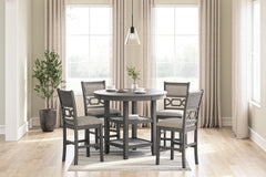 Diamond Furniture - Ashley Furniture - Wrenning Dining Room - DRM Counter Table Set (5/CN) / Gray - D425-223
