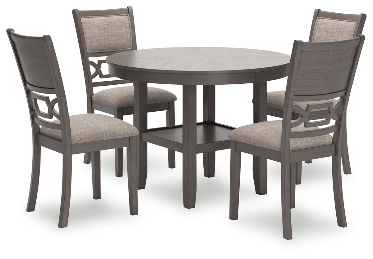 Diamond Furniture - Ashley Furniture - Wrenning Dining Room - Dining Room Table Set (6/CN) / Gray - D425-325
