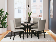 Diamond Furniture - Ashley Furniture - Glinari Dining Table and 4 Chairs - Dining Table and 4 Chairs - D476D1