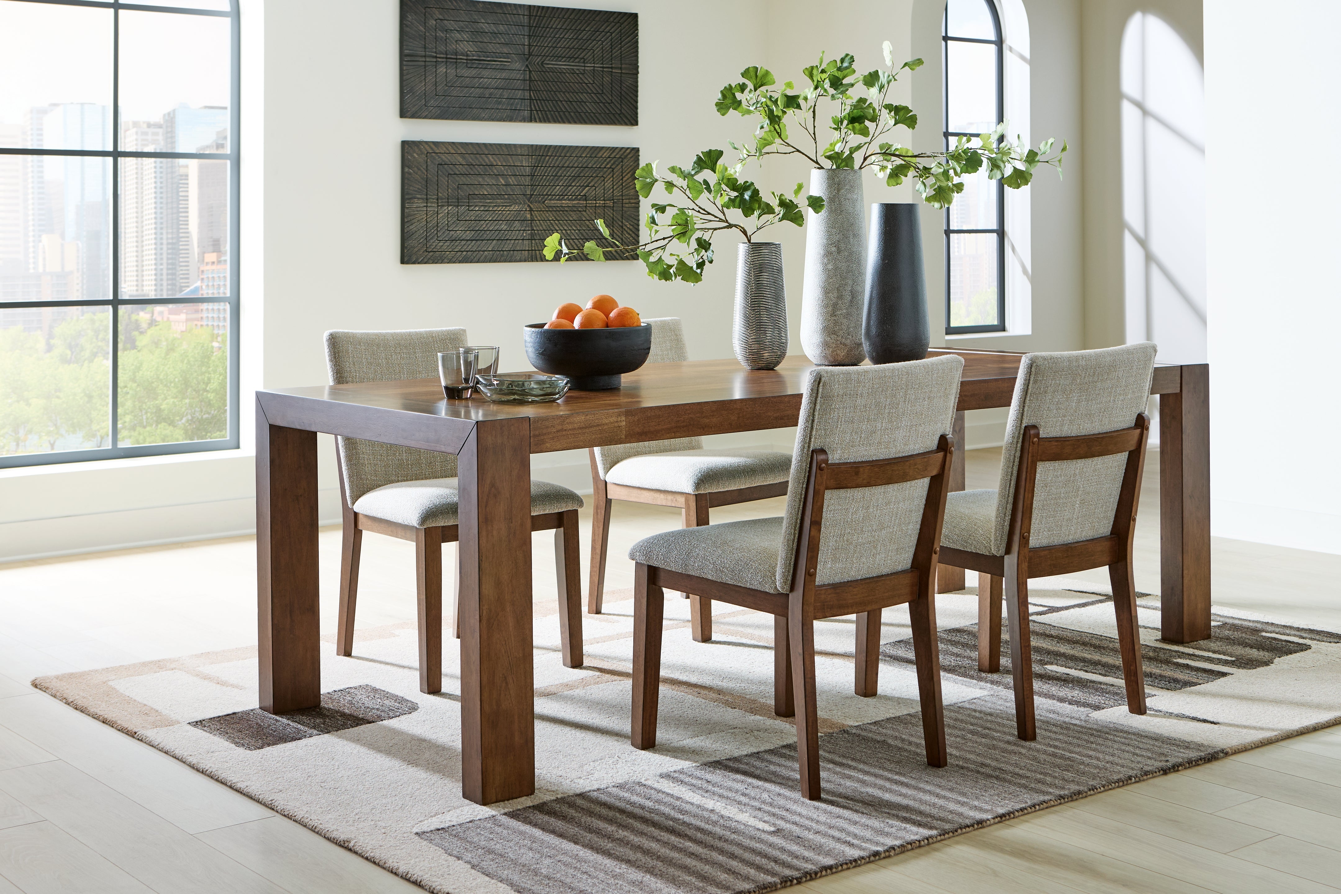 Diamond Furniture - Ashley Furniture - Kraeburn Dining Table and 4 Chairs - Dining Table and 4 Chairs - D496D1