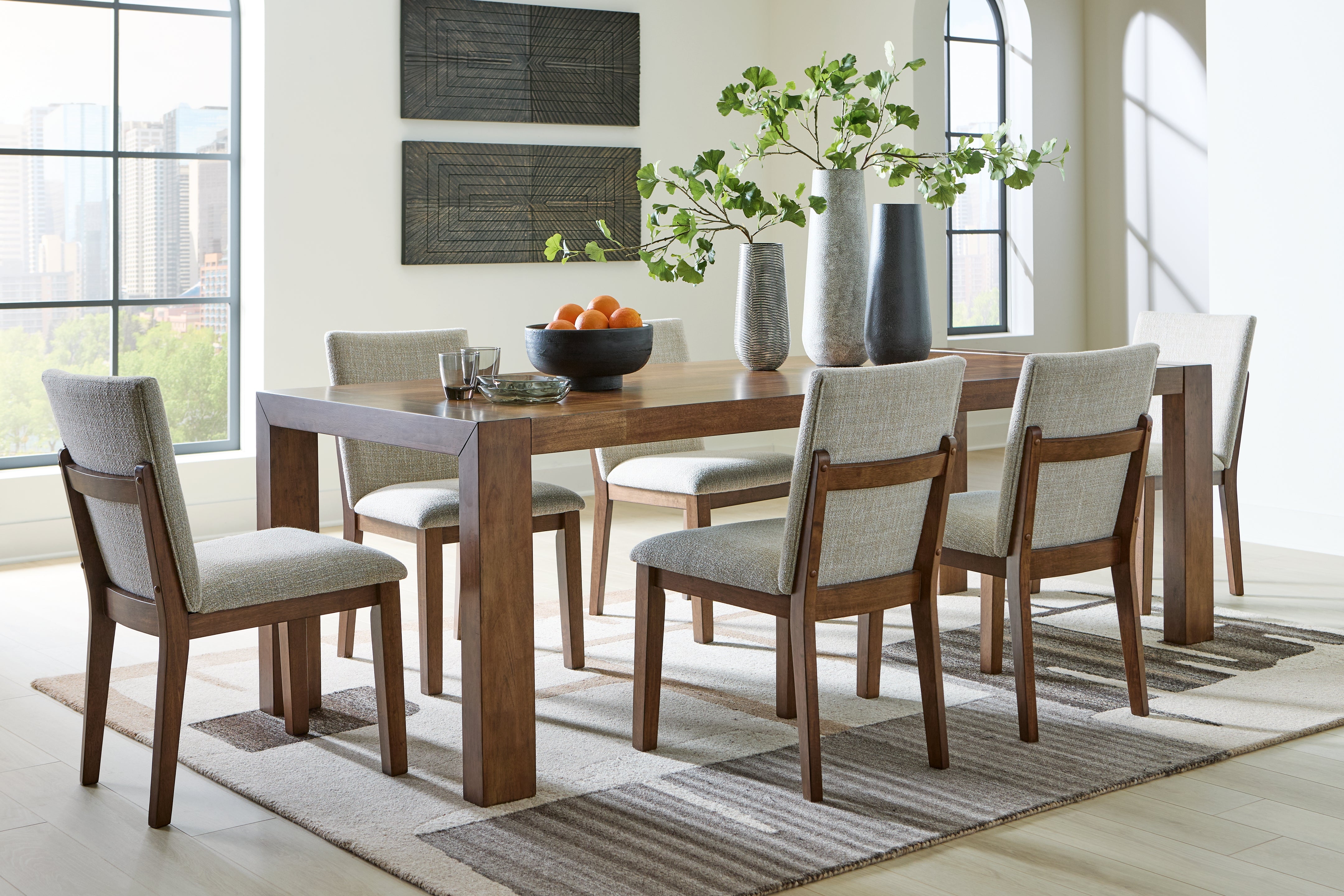 Diamond Furniture - Ashley Furniture - Kraeburn Dining Table and 6 Chairs - Dining Table and 6 Chairs - D496D2