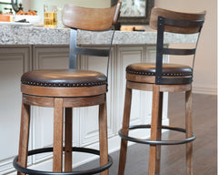 Diamond Furniture - Ashley Furniture - Pinnadel Dining Room - Bar Height Bar Stool (Set of 2) / Grayish Brown - D542-130X2