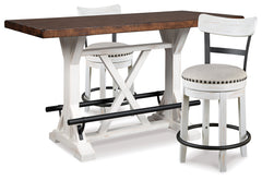 Diamond Furniture - Ashley Furniture - Valebeck Counter Height Dining Table and 2 Barstools - Counter Height Dining Table and 2 Barstools - D546D13