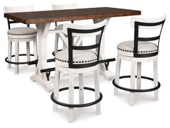 Diamond Furniture - Ashley Furniture - Valebeck Counter Height Dining Table and 4 Barstools - Counter Height Dining Table and 4 Barstools - D546D4