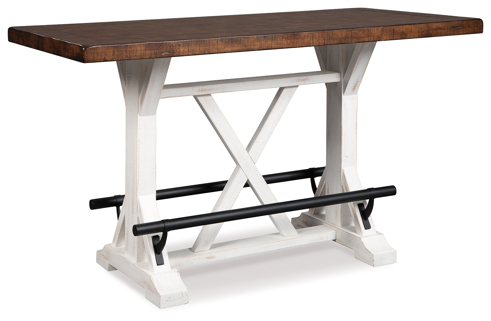 Valebeck Counter Height Dining Table, 6 Barstools and Server