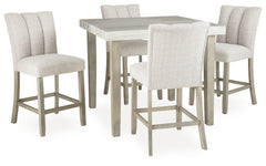 Larawyn Counter Height Dining Table and 4 Barstools