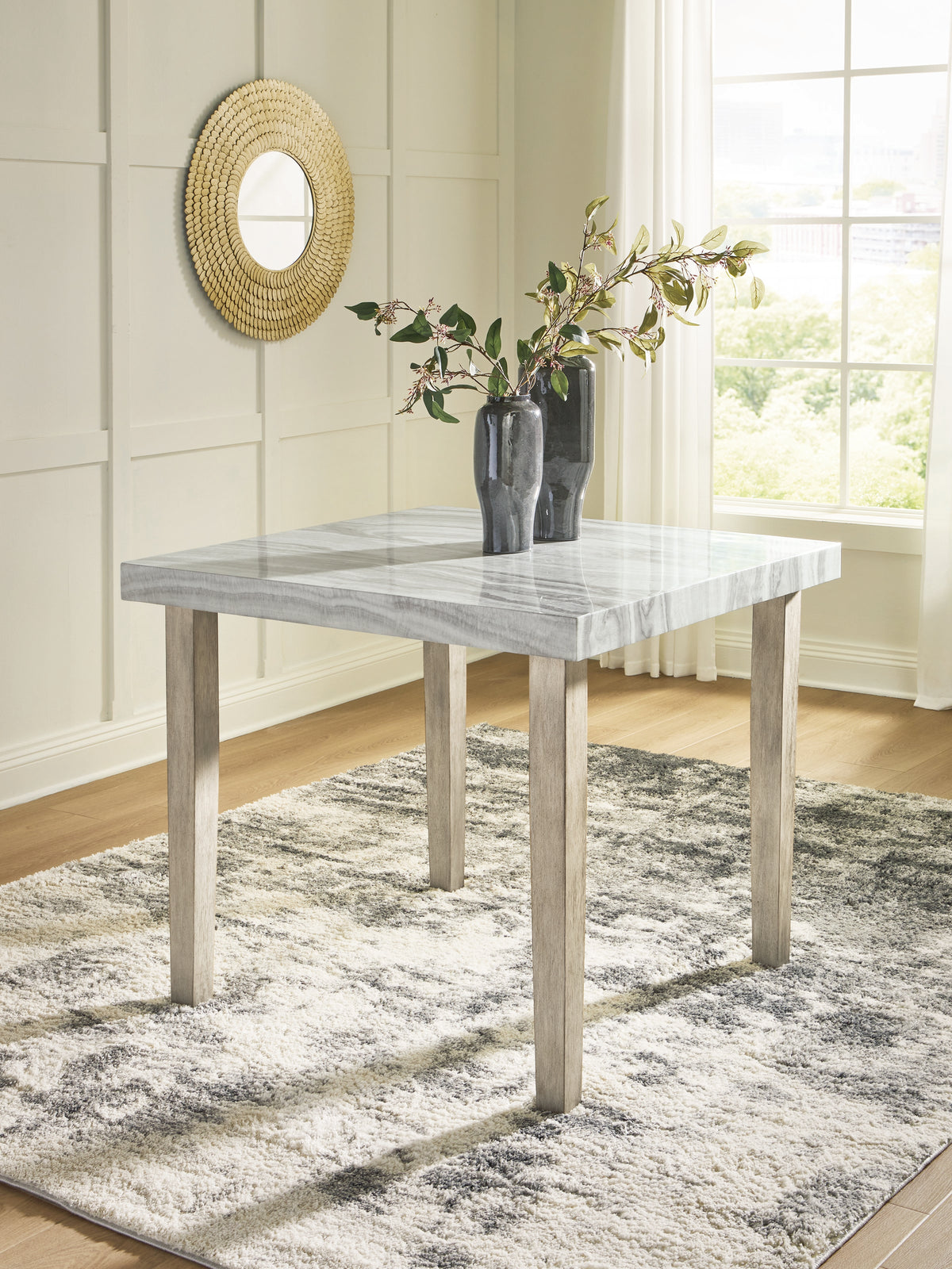 Diamond Furniture - Ashley Furniture - Larawyn Counter Height Dining Table - Square DRM Counter Table - PCD575-13