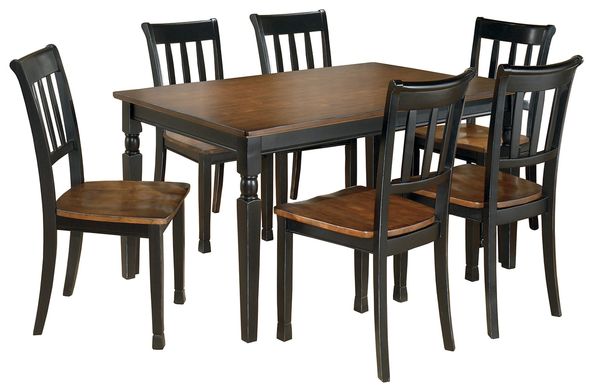 Diamond Furniture - Ashley Furniture - Owingsville Dining Table and 6 Chairs - Dining Table and 6 Chairs - D580D13
