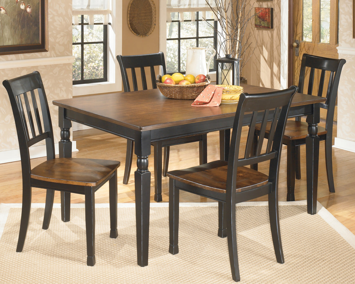 Diamond Furniture - Ashley Furniture - Owingsville Dining Table and 4 Chairs - Dining Table and 4 Chairs - D580D8