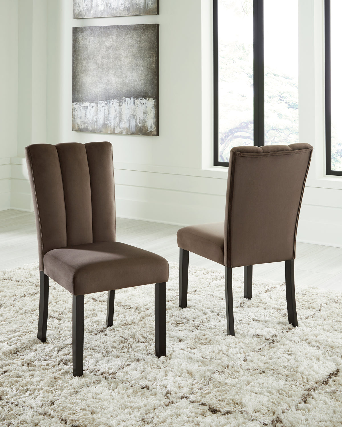 Diamond Furniture - Ashley Furniture - Jeshina Dining Chair (Set of 2) - Dining Chair (Set of 2) / Mocha - PCD581-01X2