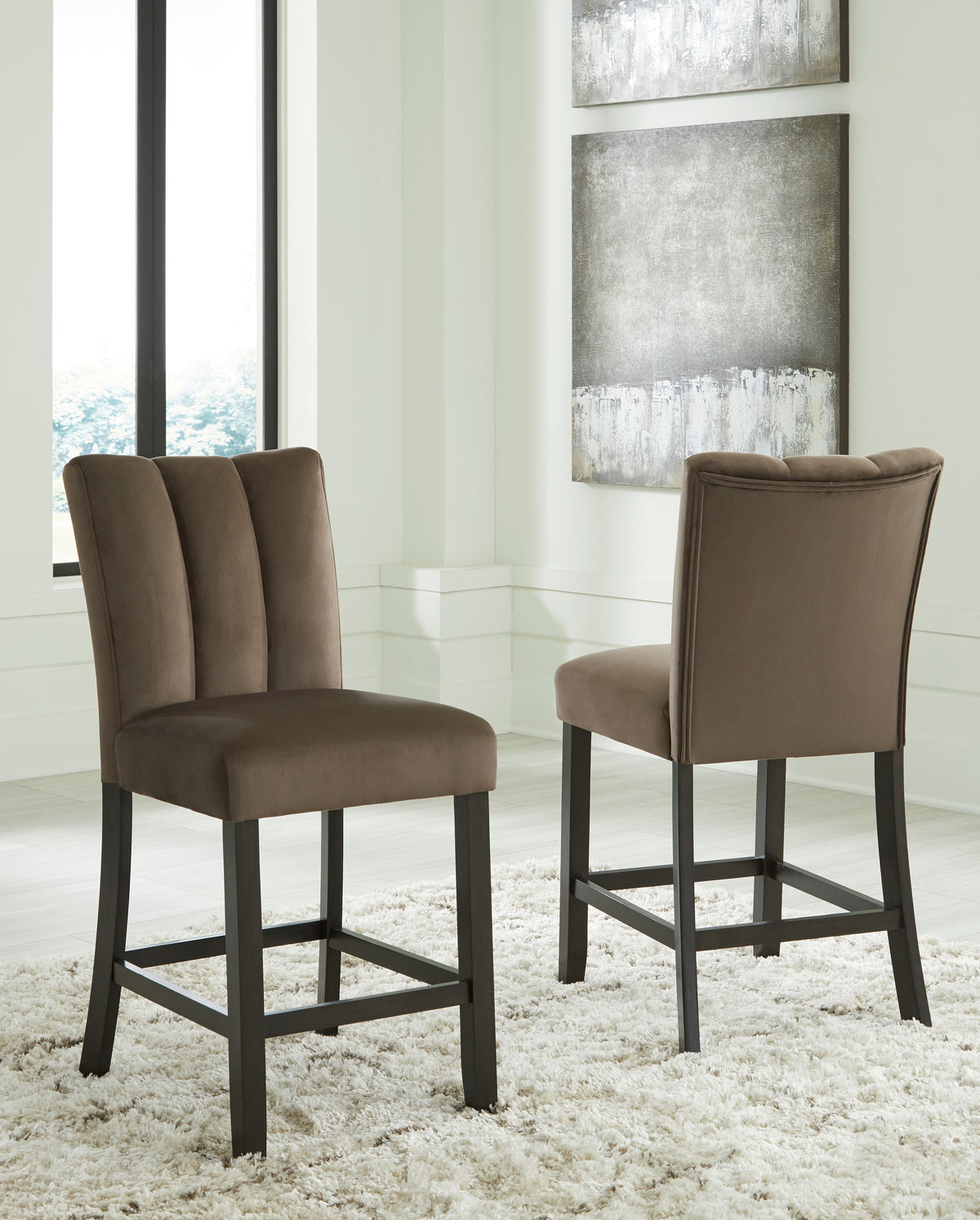Diamond Furniture - Ashley Furniture - Jeshina Counter Height Barstool (Set of 2) - Counter Height Barstool (Set of 2) / Mocha - PCD581-124X2
