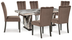 Diamond Furniture - Ashley Furniture - Jeshina Dining Table and 6 Chairs - Dining Table and 6 Chairs - PCD581D5