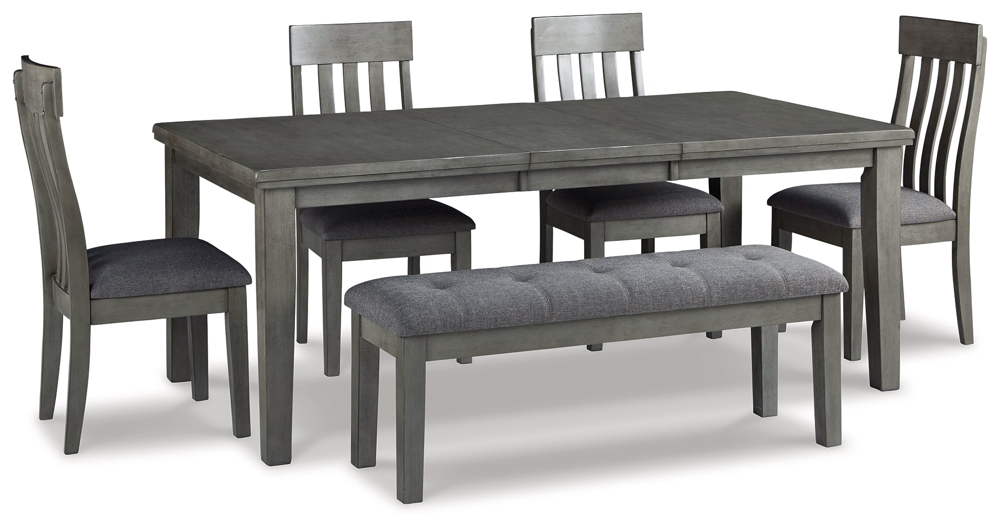 Diamond Furniture - Ashley Furniture - Hallanden Dining Table, 4 Chairs, and Bench - Dining Table, 4 Chairs, and Bench - D589D2