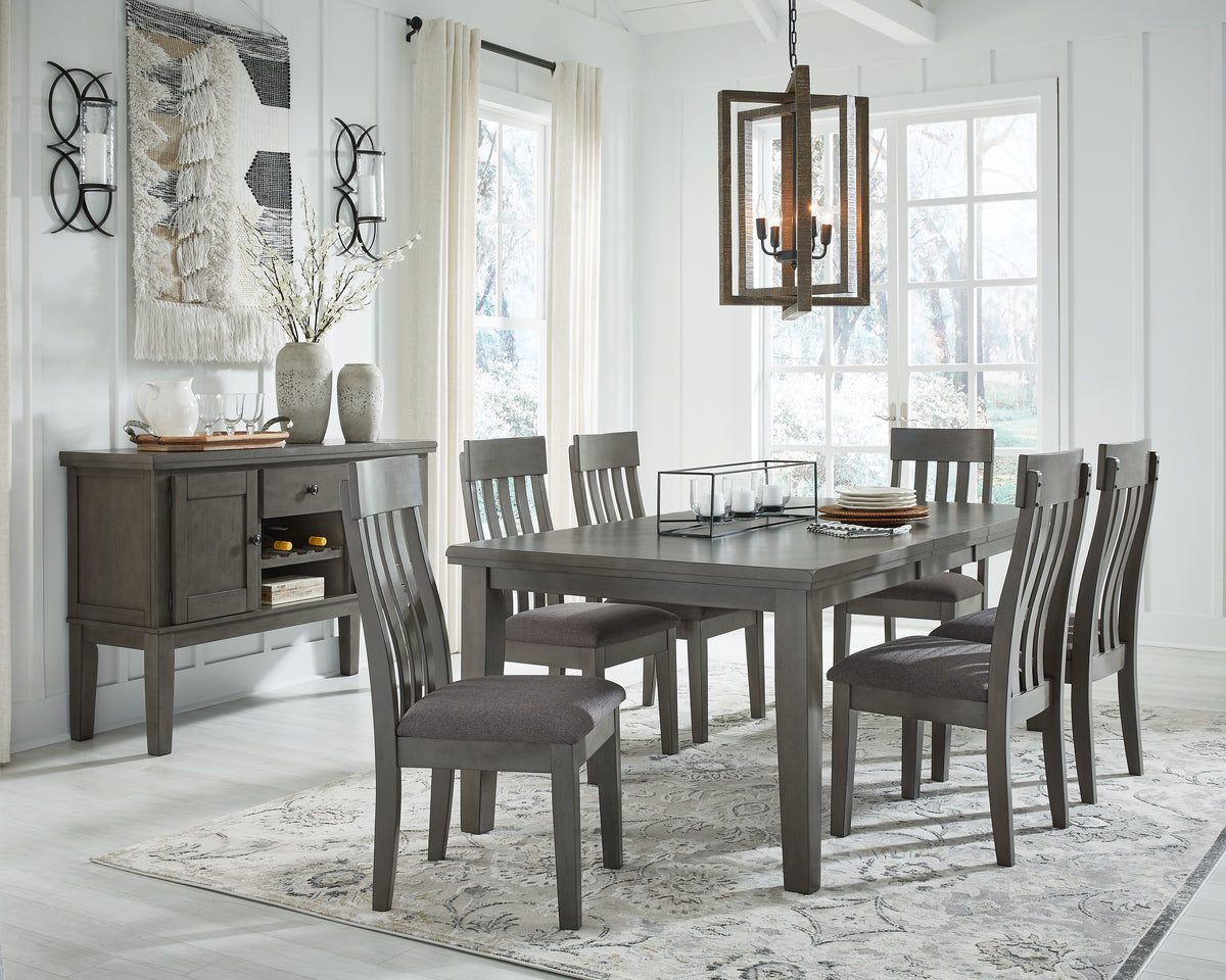 Diamond Furniture - Ashley Furniture - Hallanden Dining Table, 6 Chairs and Server - Dining Table, 6 Chairs and Server - D589D5