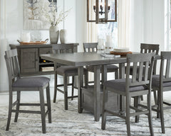 Diamond Furniture - Ashley Furniture - Hallanden Dining Room - Counter Height Bar Stool (Set of 2) / Two-tone Gray - D589-124X2