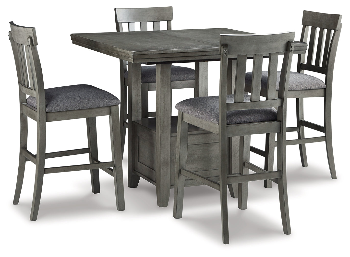Diamond Furniture - Ashley Furniture - Hallanden Counter Height Dining Table and 4 Barstools - Counter Height Dining Table and 4 Barstools - D589D3