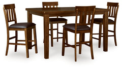Ralene Counter Height Dining Table and 4 Barstools