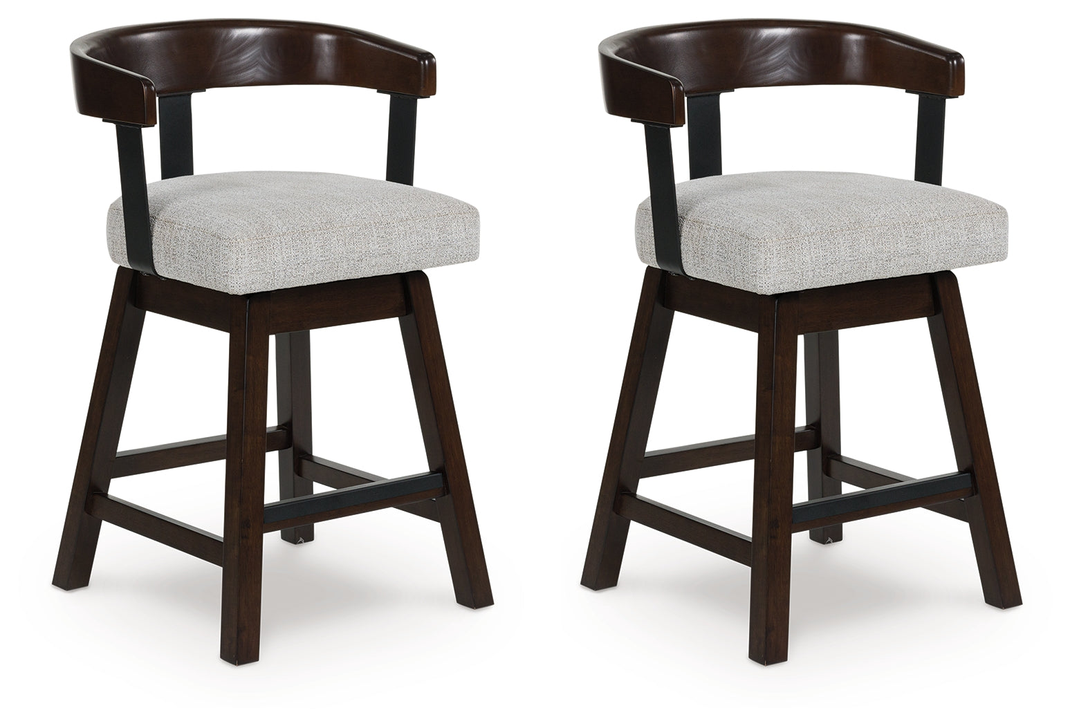 Diamond Furniture - Ashley Furniture - Haddigan Dining Room - Counter Height Barstool (Set of 2) / Dark Brown - D596-224X2