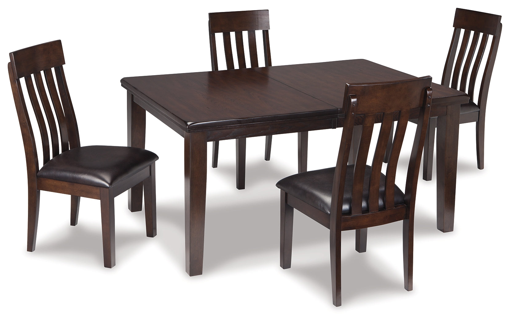 Diamond Furniture - Ashley Furniture - Haddigan Dining Table and 4 Chairs - Dining Table and 4 Chairs - D596D1