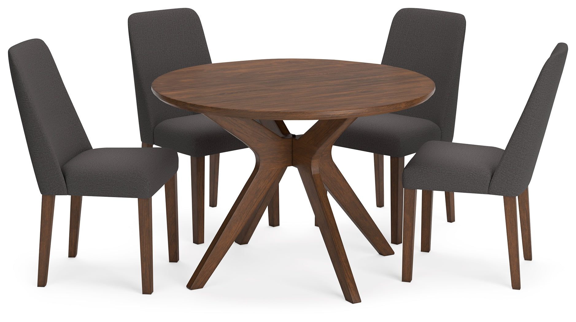 Diamond Furniture - Ashley Furniture - Lyncott Dining Table and 4 Chairs - Dining Table and 4 Chairs / Brown - D615D7
