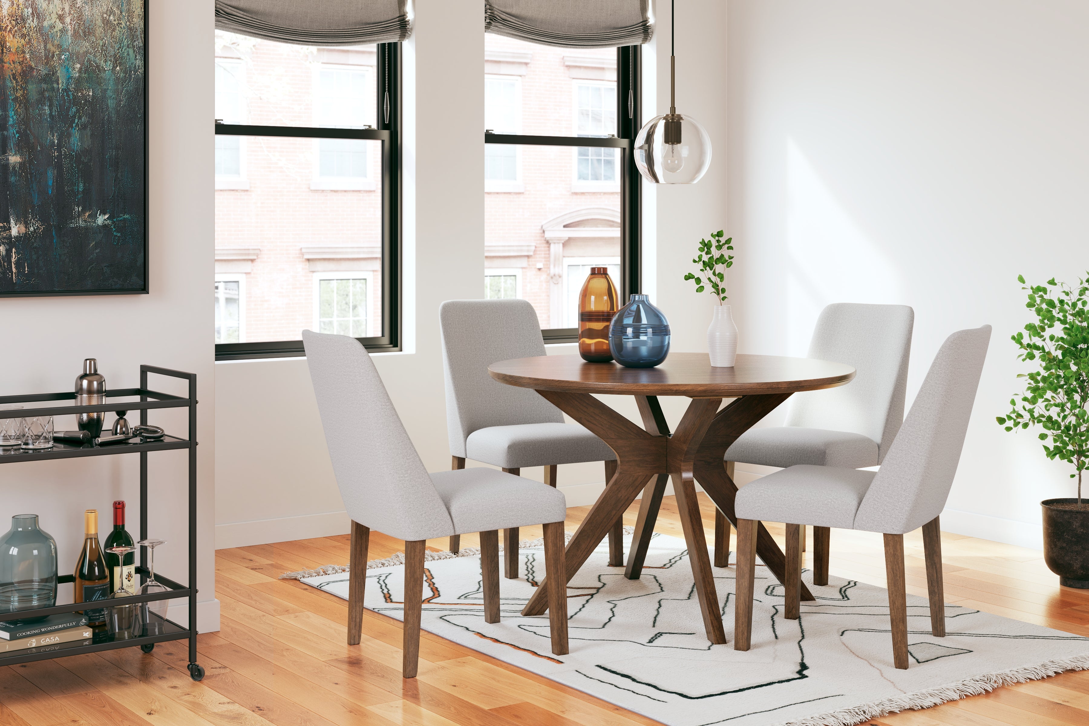Diamond Furniture - Ashley Furniture - Lyncott Dining Table and 4 Chairs - Dining Table and 4 Chairs - D615D1